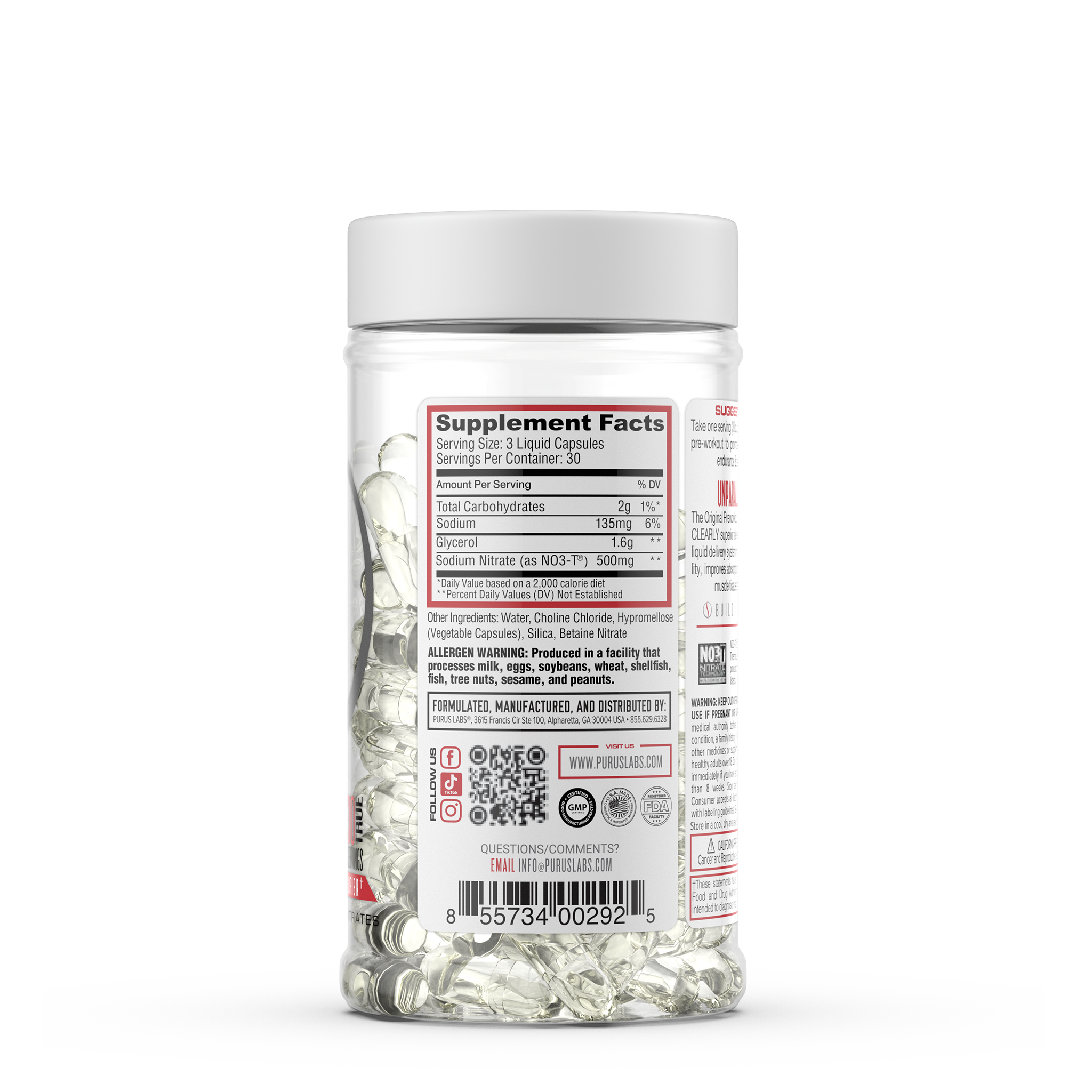 NOXygen Liquid Capsules Supplement Purus Labs