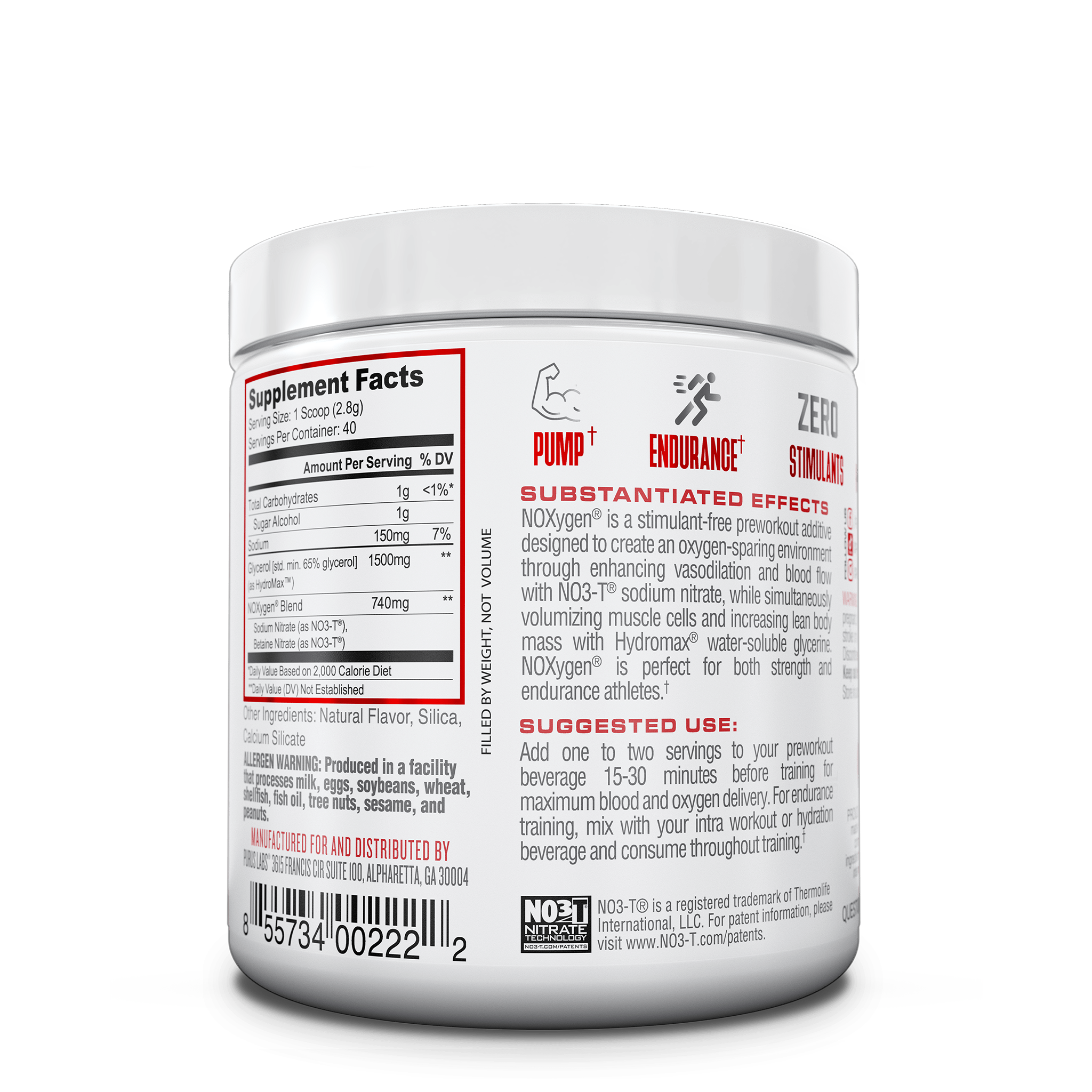 NOXygen Powder Supplement Purus Labs