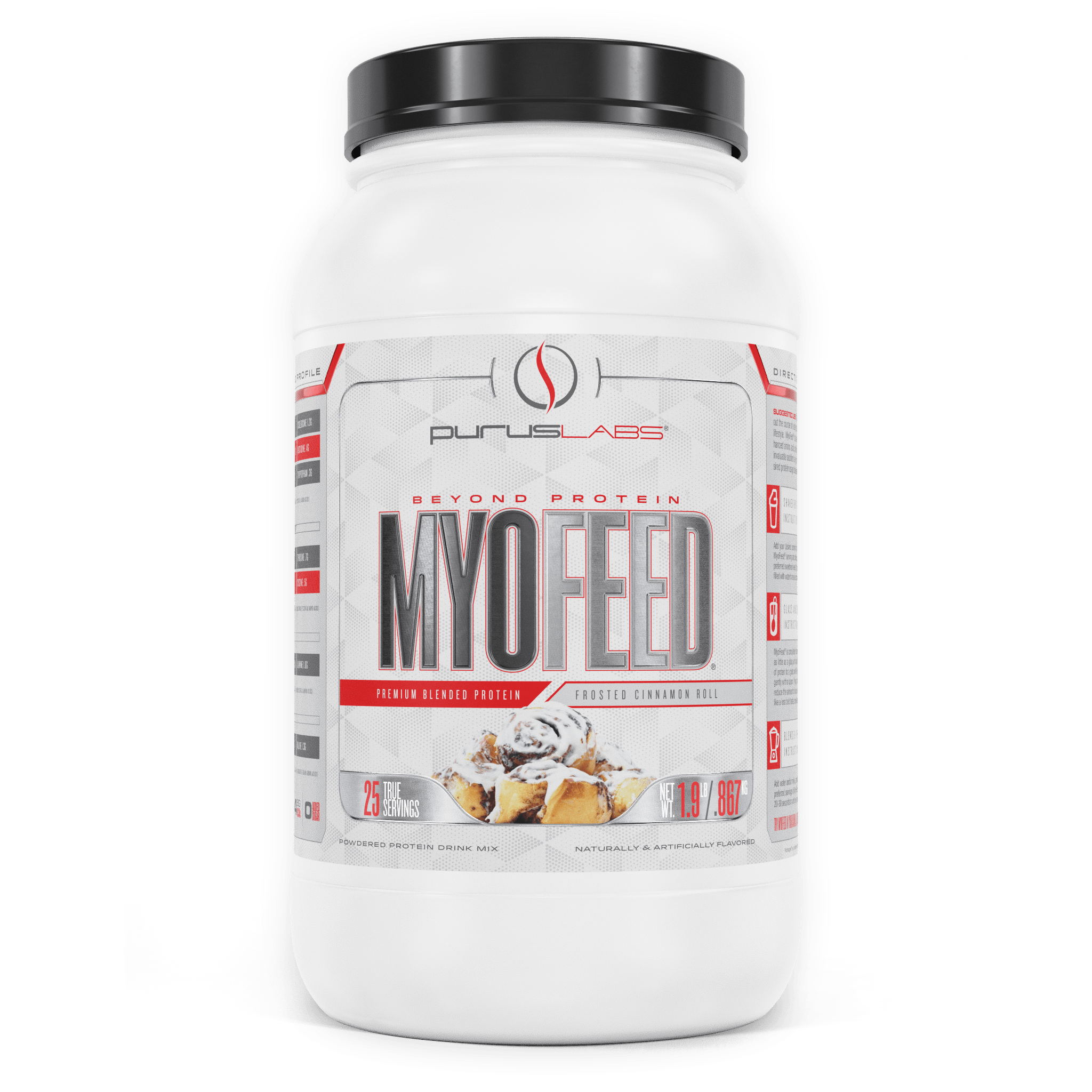 Myofeed Protein 2lb Supplement Purus Labs Frosted Cinnamon Roll
