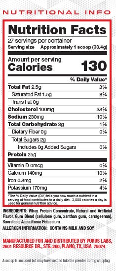 Myofeed Protein 2lb Supplement Purus Labs
