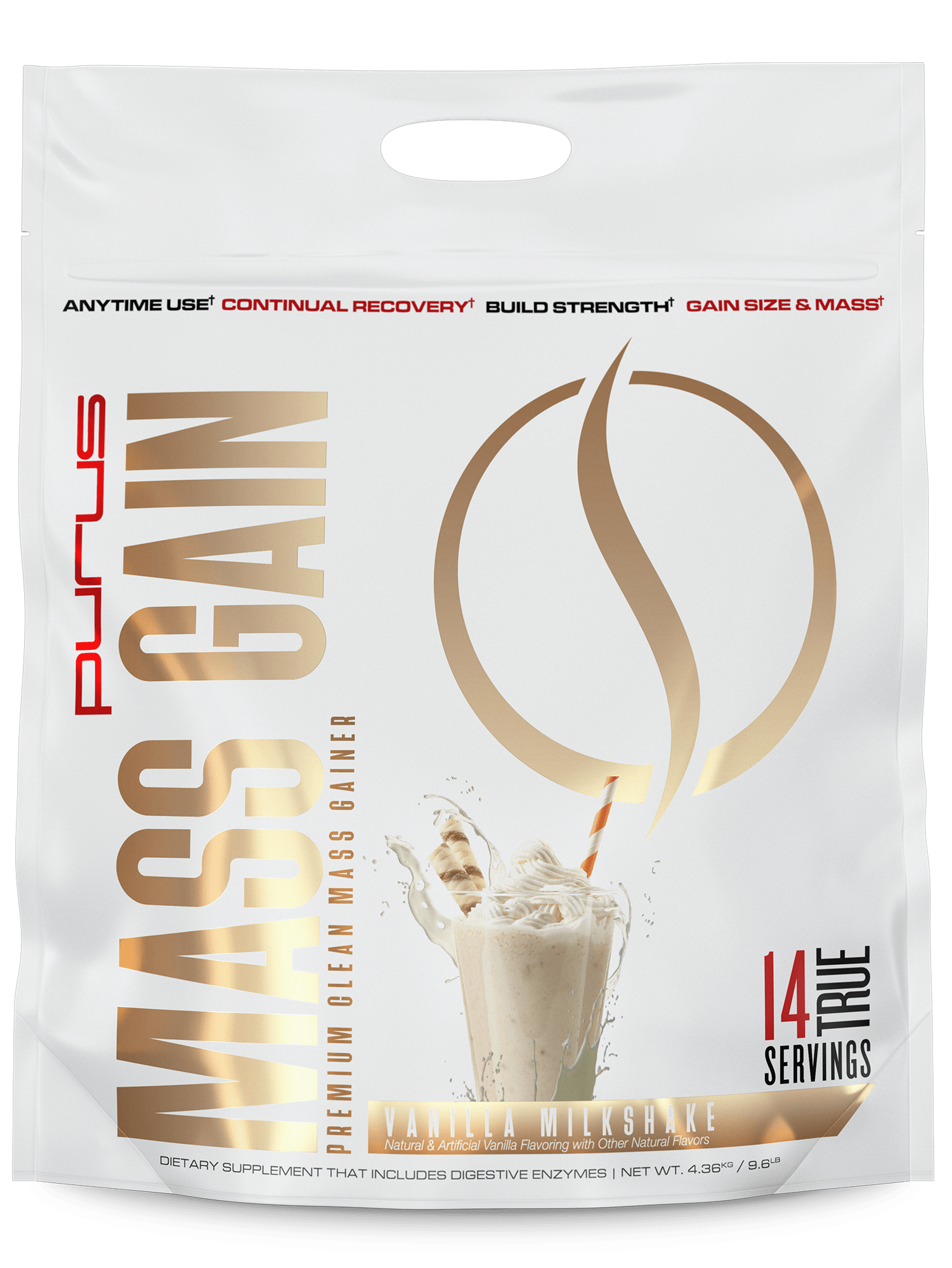 Mass Gain Supplement Purus Labs Vanilla Milkshake  