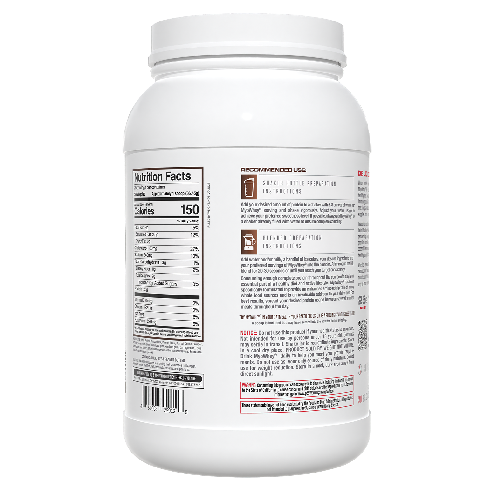 MyoWhey Supplement Purus Labs