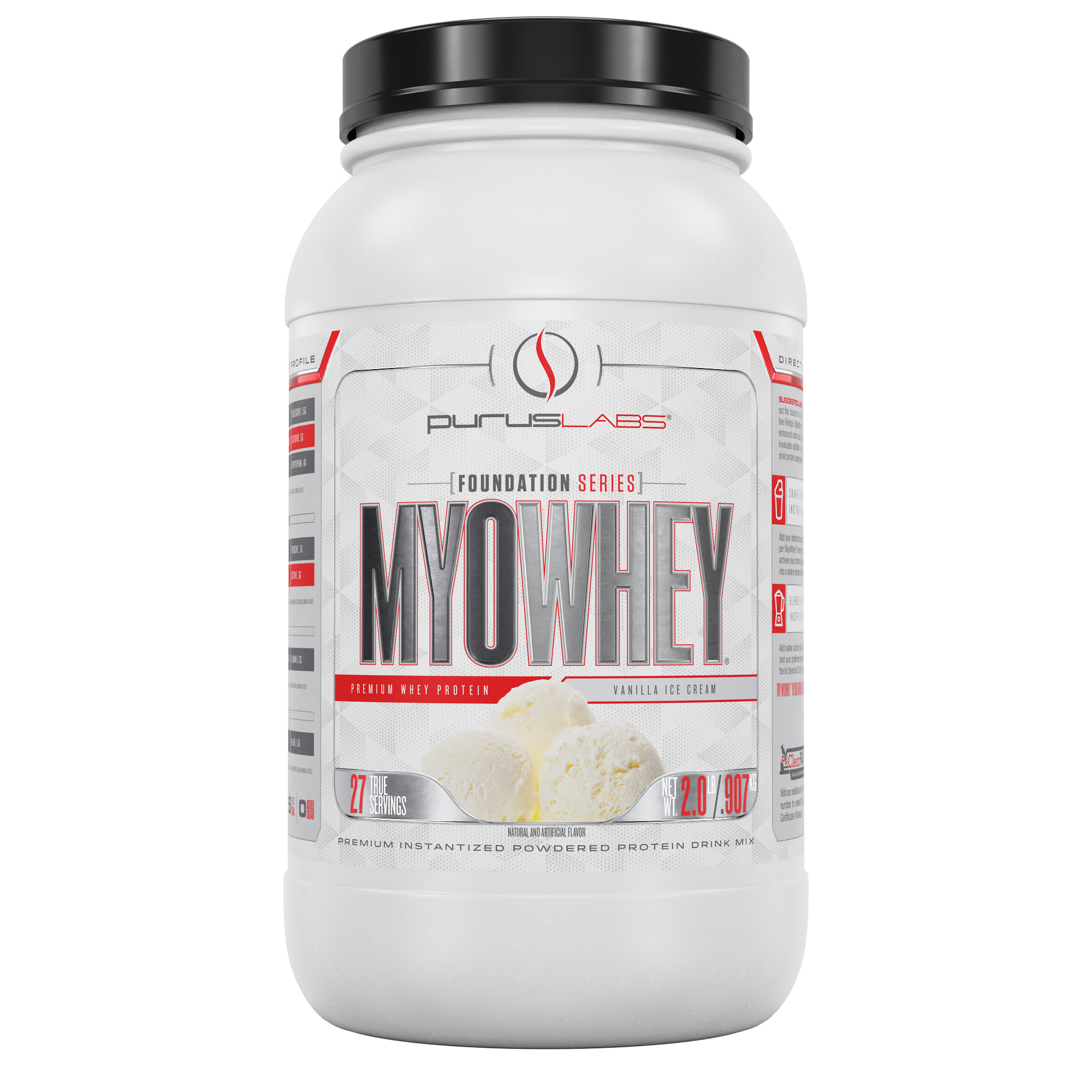 MyoWhey Supplement Purus Labs 2lb - Vanilla Ice Cream  