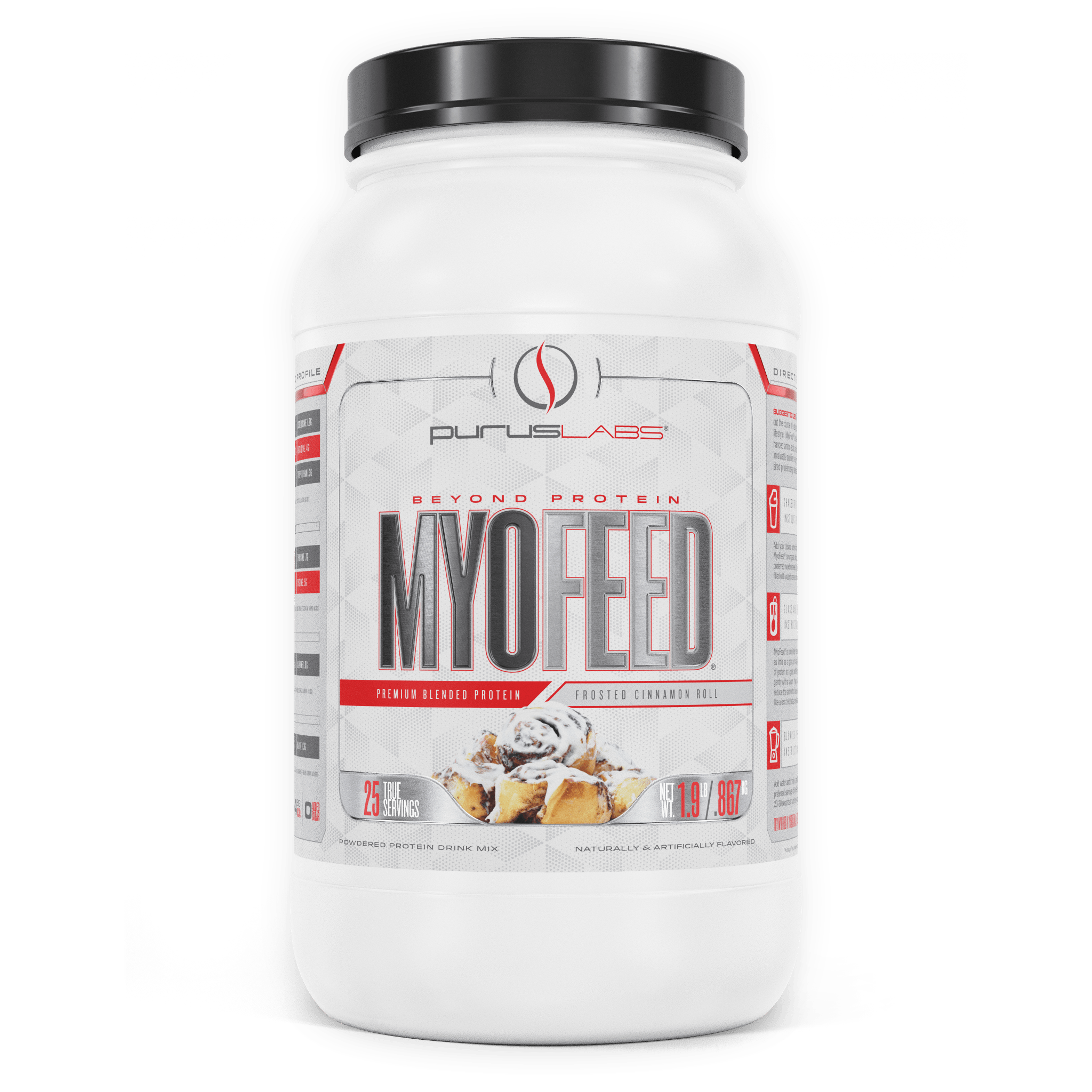 Myofeed Protein 2lb Supplement Purus Labs Frosted Cinnamon Roll  